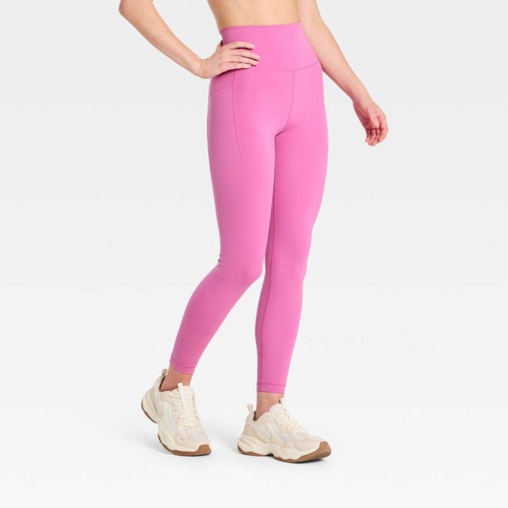 Women's Super Flex Ultra High-Rise 7/8 Pocketed Leggings - Rose Pink M